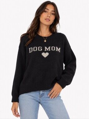 Dreamers ($120)  by Debut Dog Mom Sweater Cozy Graphic Knit Pullover Oversized